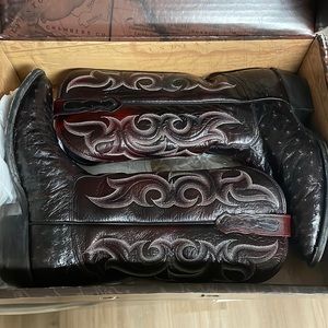 Nocona RANDY CHERRY FULL QUILL boots size 9.5D